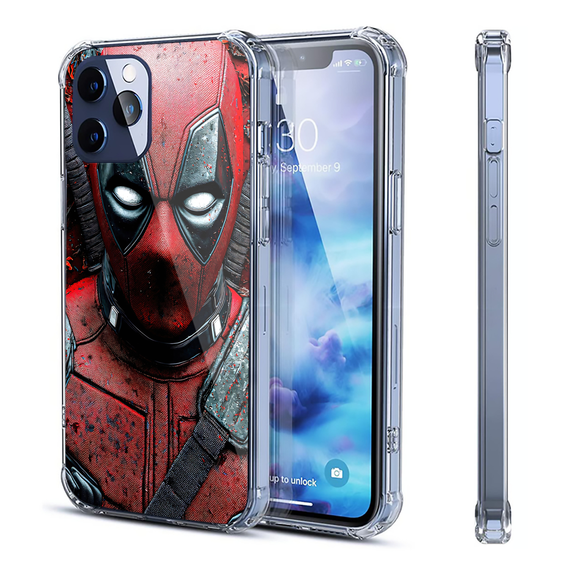 （画像用） Deadpool デッドプール 【iPhone 12シリーズ対応】透明スマホケース（クリアソフトケース）